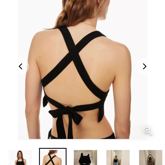 Wilfred XS knit tie crop in white - Picture 4 of 4